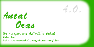 antal oras business card